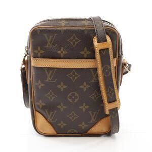 Louis Vuitton Danube Shoulder Bag Canvas Leather Monogram Brown